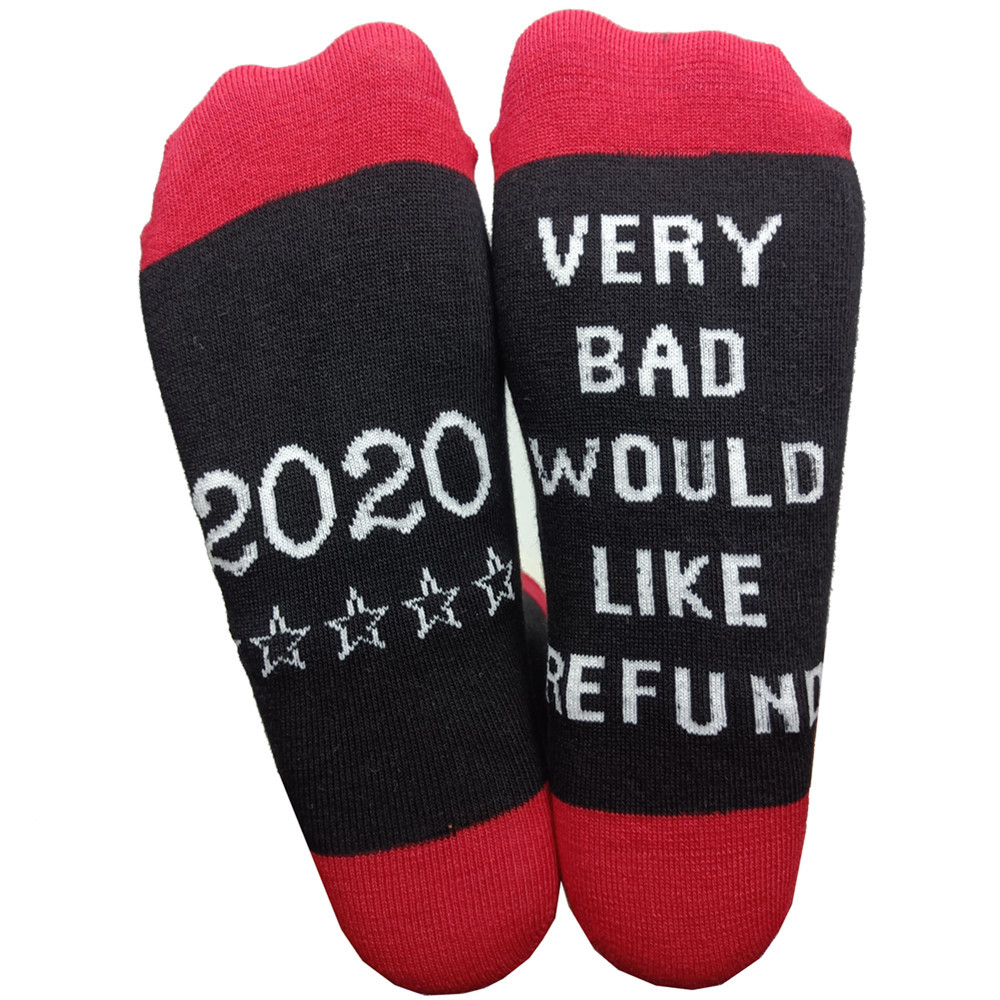 50 Pairs 2020 Sucks Bad Poor Funny Socks One Star 2020 Novelty Words Letter Socks Bulk Wholesale